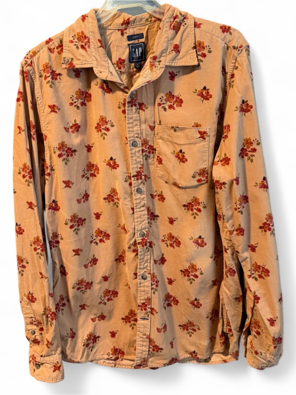 GAP Women’s Corduroy Floral Button Down